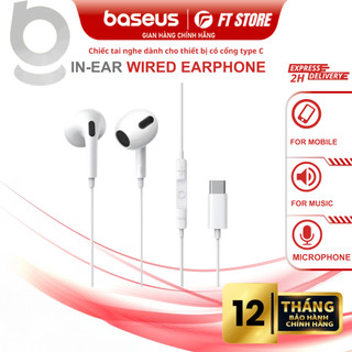  Tai nghe có dây chân cắm Type-C Baseus Encok C17 tích hợp Micro dài 1.1M cho Android - Chính hãng 