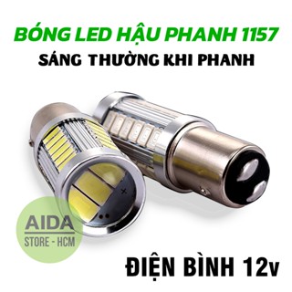 01 bóng đèn phanh, stop 02 tim - LED 18W thấu kính, chuẩn 1157 33SMD 5630
