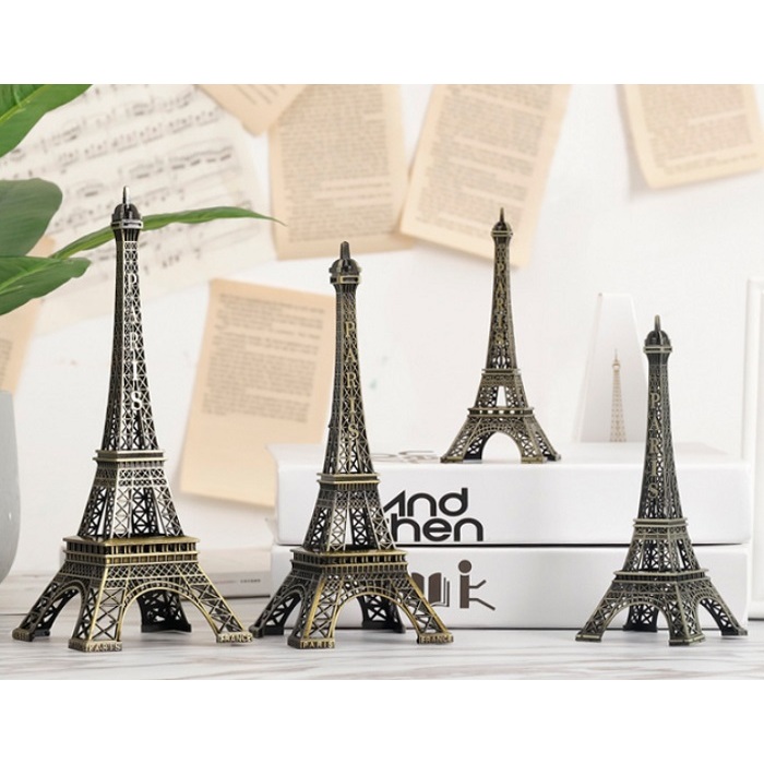 [XẢ HÀNG 01 TẶNG 01] Mô hình trang trí tháp Eiffel cao 32cm kim loại