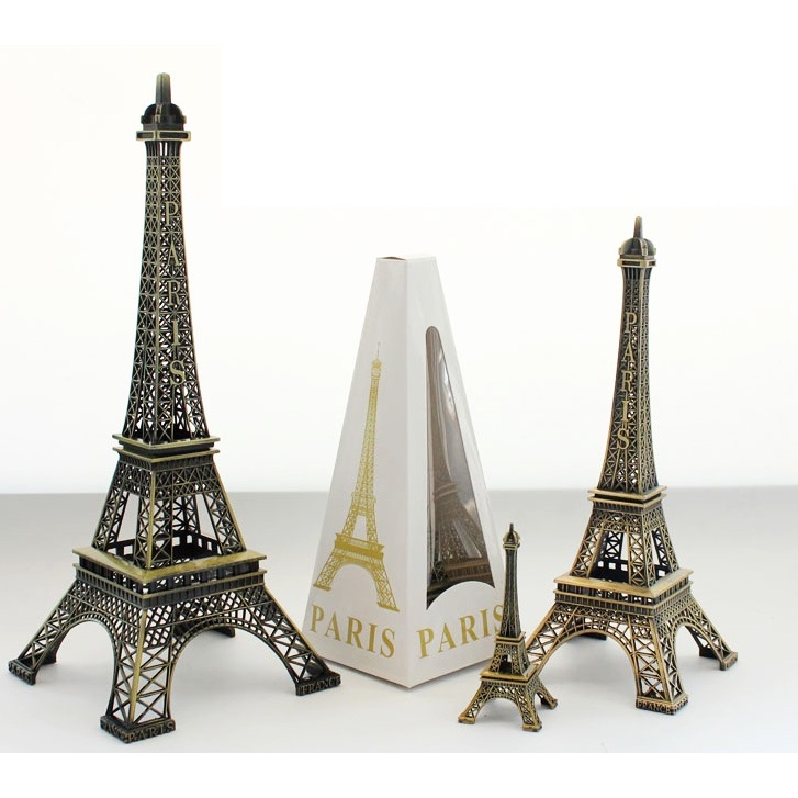 [XẢ HÀNG 01 TẶNG 01] Mô hình trang trí tháp Eiffel cao 32cm kim loại