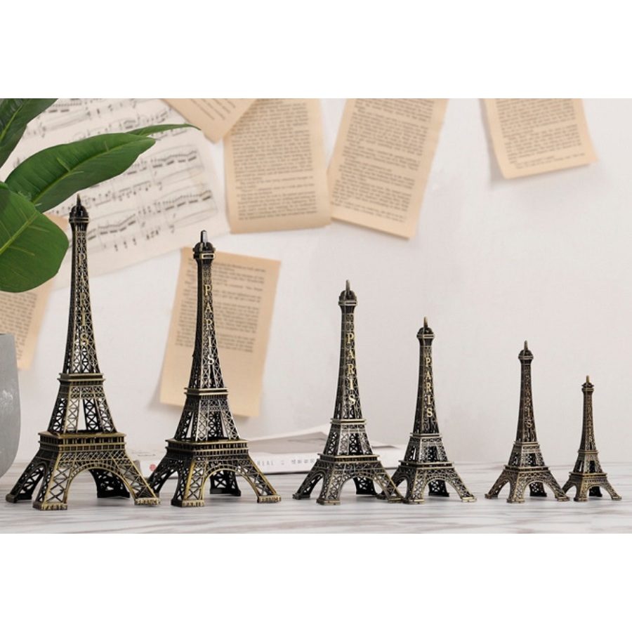 [XẢ HÀNG 01 TẶNG 01] Mô hình trang trí tháp Eiffel cao 32cm kim loại