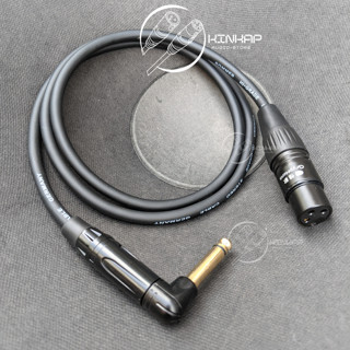 Cáp canon cái ra 6 ly vuông góc kết nối micro và amply màu đen giá 1 sợi
