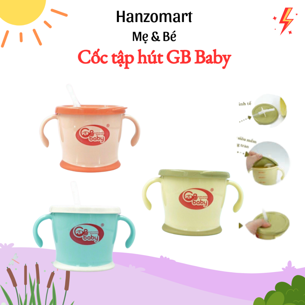 Cốc tập hút 3 giai đoạn GB Baby Hàn quốc - hanzo2009