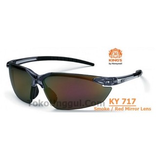 Mắt kính King's KY-717 dòng Barcelona thời trang màu đỏ khói, tráng bạc