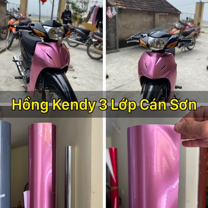 Decal kendy Màu Hồng Phấn 3 Lớp Cao Cấp
