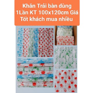 [[ GIÁ SỈ ] 10  khăn trải bàn dùng 1lần tiệc hội nghị bàn ăn bàn học  KT 120x100cm  10 cái giá 37000₫
