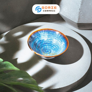 Bát Cơm Loe Xanh Hoả Biến - Chén cơm - Gốm sứ cao cấp Bát Tràng