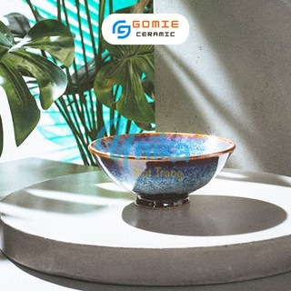 Bát Cơm Loe Xanh Hoả Biến - Chén cơm - Gốm sứ cao cấp Bát Tràng