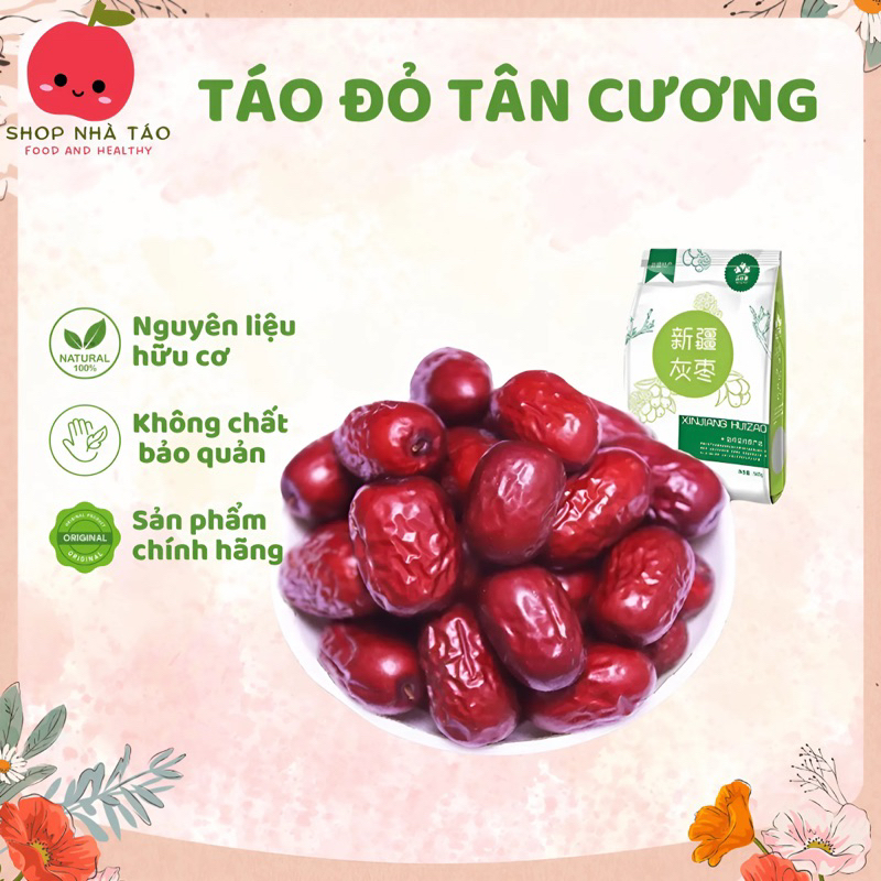 TÁO ĐỎ HOÀ ĐIỀN TÂN CƯƠNG size nhỏ, thịt chắc dẻo thơm (hàng cao cấp) túi 500g