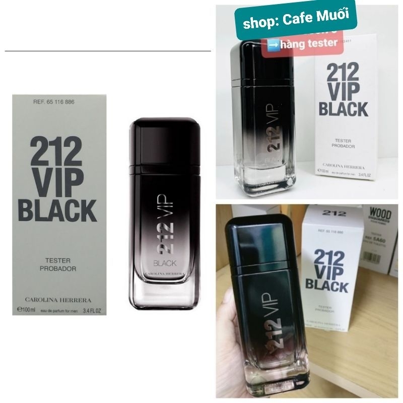 Nước hoa nam 212 Vip Men Black for men EDP  100ml ❌hàng tester