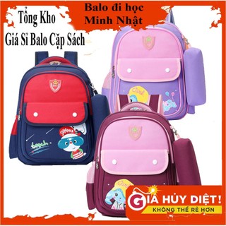 [Size 37- lớp1 - lớp 2] Balo cho bé trai bé gái tiểu học chống gù, chống thấm nước siêu nhẹ kèm hộp bút