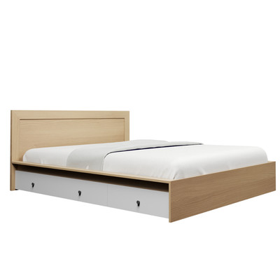 DOLO, Giường ngủ hiện đại 3 hộc kéo BED_252, 204x80 cm