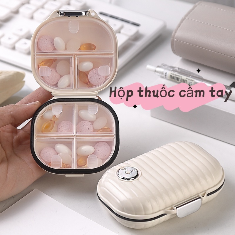  Hộp đựng thuốc mini 7 ngày  chống ẩm hộp chia thuốc 7 ngày 7 ngăn cao cấp nhỏ gọn dễ dàng mang theo 