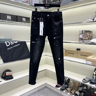 Quần Jean Purple Đen Vẩy Sơn Slimfit- Jean A.mi.ri Lót Da Trắng 4 Khuy Quần Bò Nam A.mi.ri Xanh Sáng Chất Co Giãn