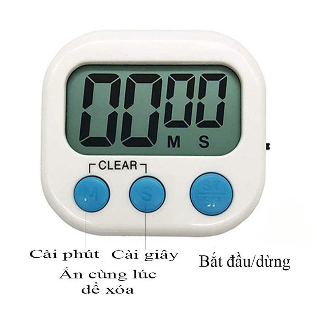 Đồng hồ đếm ngược nấu ăn, nhắc hẹn giờ học sinh, nam châm hút tiện dụng ( Tặng kèm pin) | BigBuy360 - bigbuy360.vn