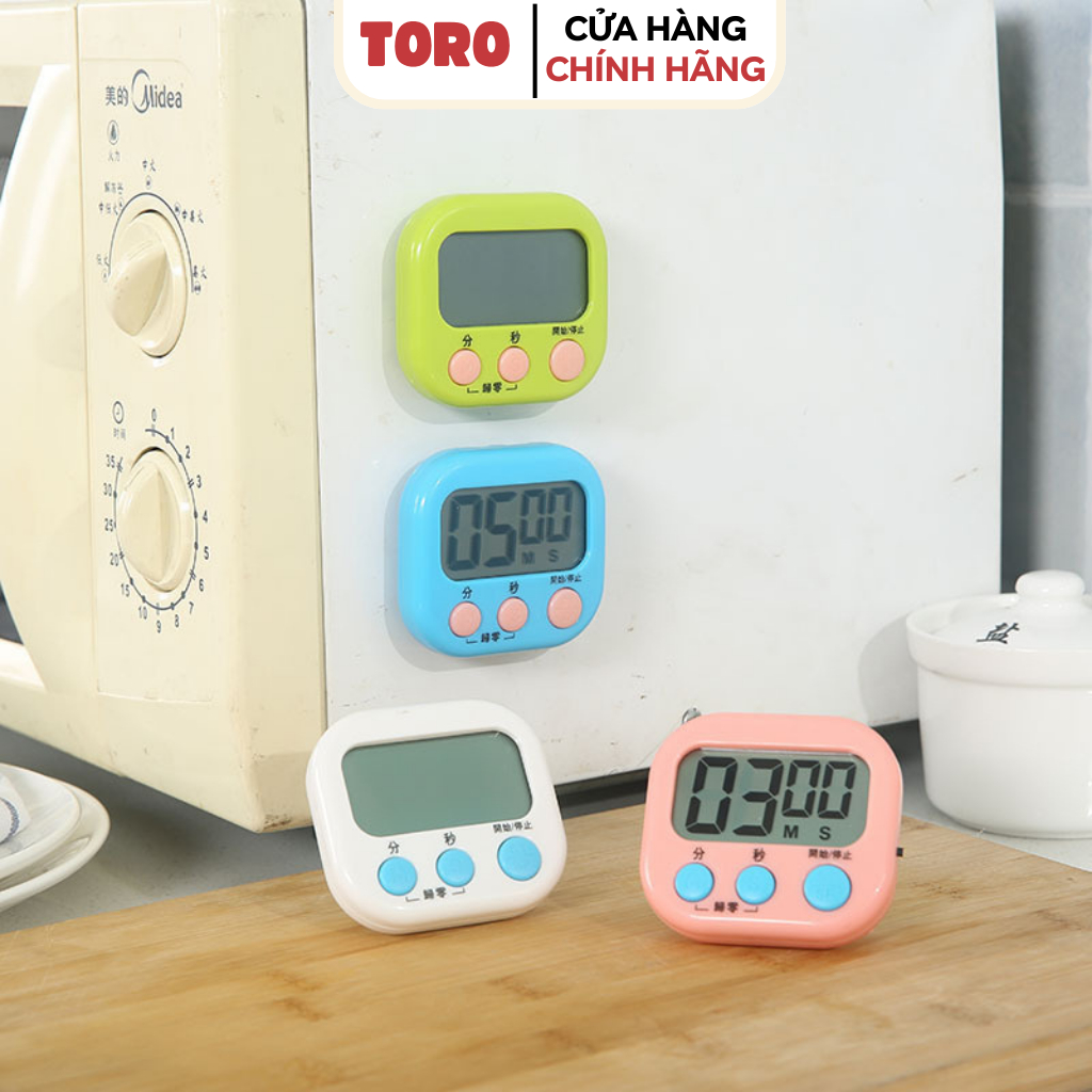 Đồng hồ đếm ngược nấu ăn, nhắc hẹn giờ học sinh, nam châm hút tiện dụng ( Tặng kèm pin) | BigBuy360 - bigbuy360.vn