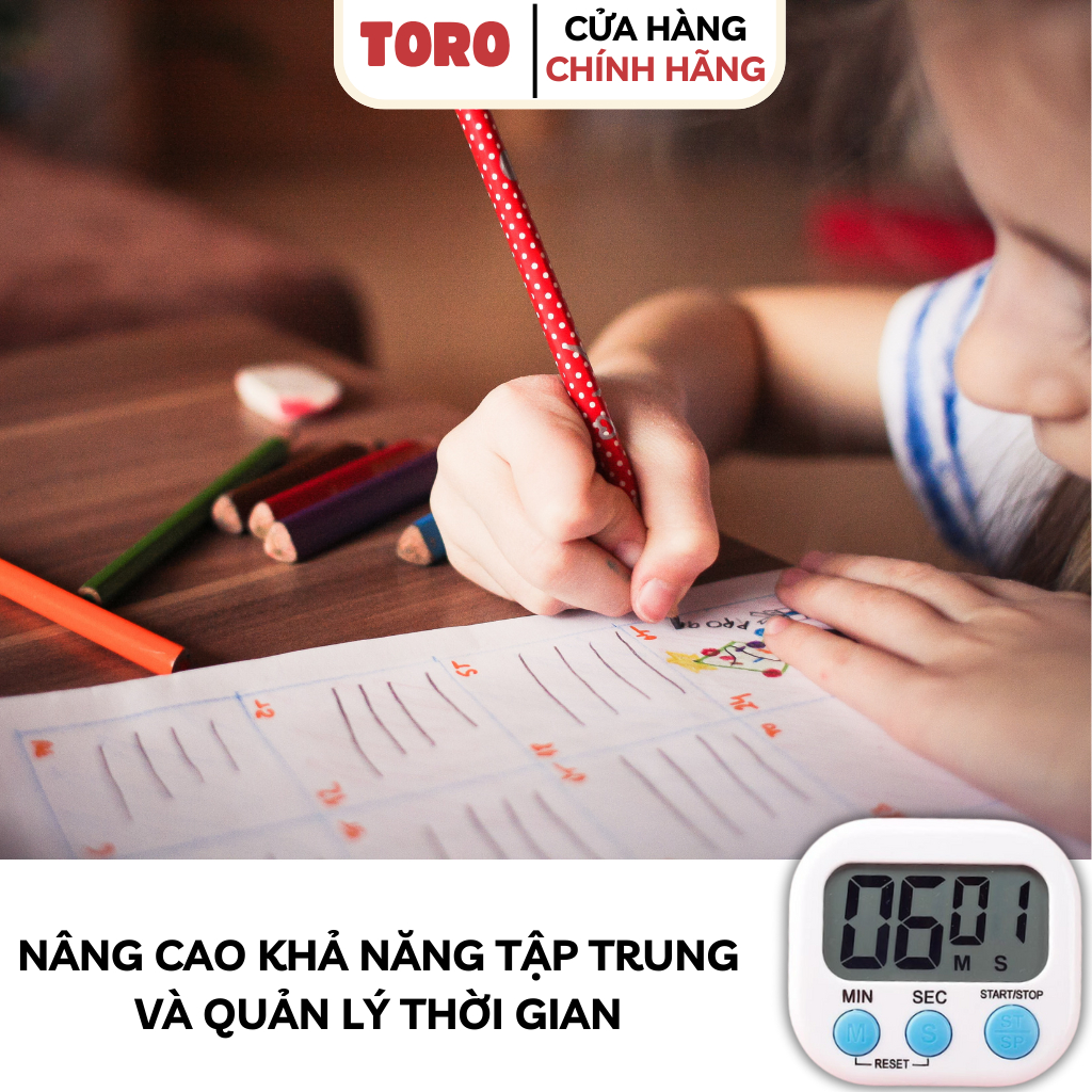 Đồng hồ đếm ngược nấu ăn, nhắc hẹn giờ học sinh, nam châm hút tiện dụng ( Tặng kèm pin) | BigBuy360 - bigbuy360.vn
