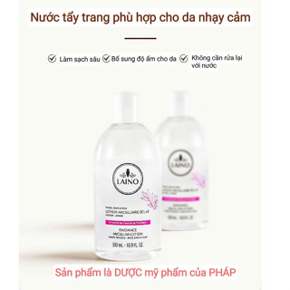 [4/2026] Nước tẩy trang Dược mỹ phẩm PHÁP cho da nhạy cảm LAINO chiết xuất trà trắng 500ml