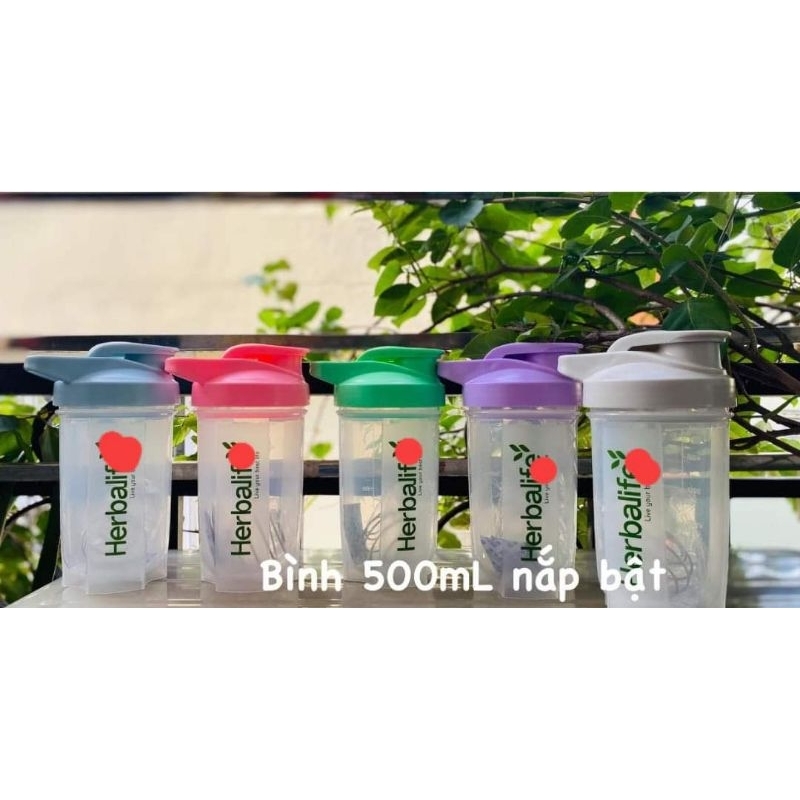 BÌNH LẮC HBL 500ml Nắp bật thân trắng