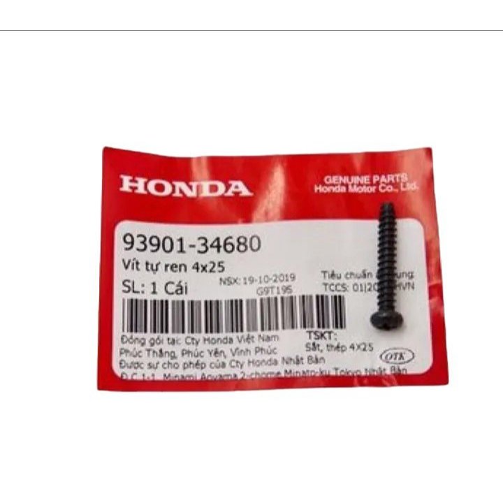 VÍT TỰ REN 4X25 HONDA XÀI NHIỀU XE (9390134680).