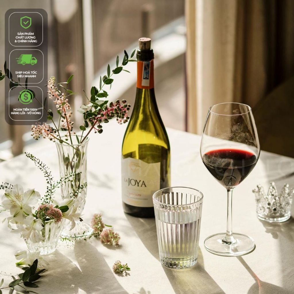 [Chính hãng] Ly rượu vang thủy tinh Ocean Sante 350ml ~ 635ml (Bộ 06 ly trơn, không in hình)