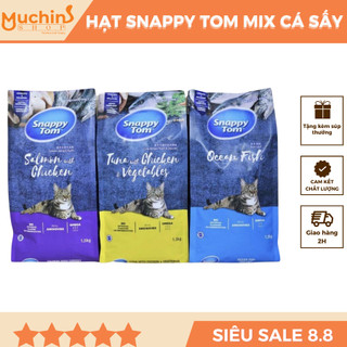 Hạt Snappy Tom cho mèo, Hạt cho mèo Snappy Tom mix Cá sấy - Thức ăn cho mèo giàu dinh dưỡng - Muchinshop