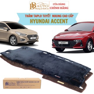 Thảm taplo ô tô dùng cho xe Hyundai Accent 2018-2024, accent 2024 bản mới, chất liệu tuyết nhung, chống nắng hiệu quả