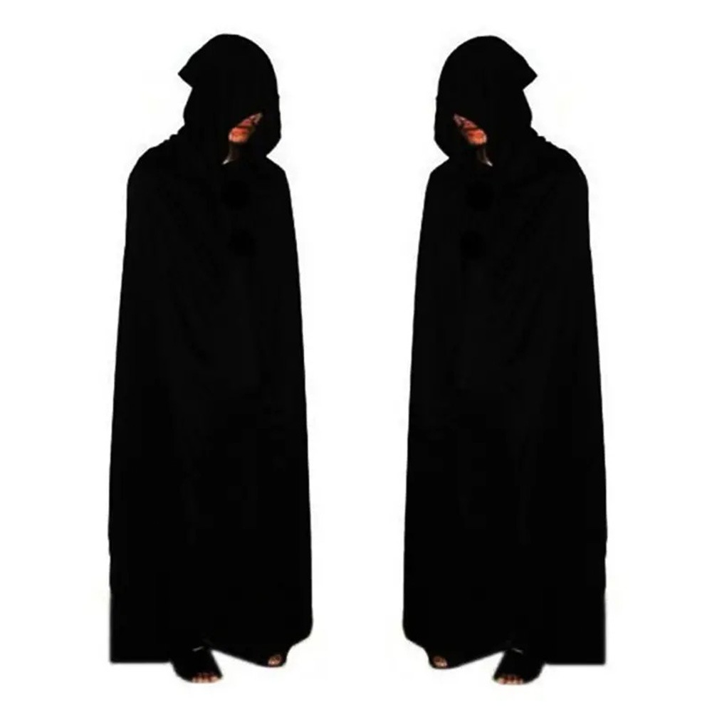 Áo Choàng Thần Chết, Áo Choàng Tử Thần Đen Đỏ Halloween 2 Lớp, Áo Choàng Phù Thuỷ Cosplay