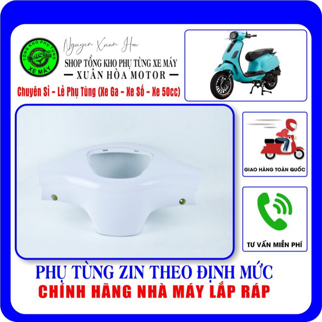 Ốp gáy Canely/ Ốp đầu đèn Canely 50cc/ Vespa DVMotor/ AT88 (Chất liệu nhựa ABS cao cấp, hàng chính h
