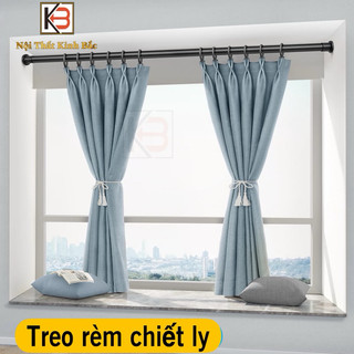 [Thanh Treo Đa Năng tặng Phụ Kiện ] khung treo rèm lắp đặt không khoan tường và khoan tường