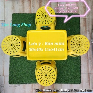 Combo 01 Bàn 04 ghế trà chanh CN size nhỏ - Việt Nhật - Song Long - Qui Phúc