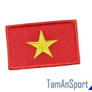 Patch cờ vải thêu Việt Nam, cờ Đảng (7,5x5 cm) (không dán được)