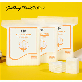  Bông Tẩy Trang 3 Lớp 222 Miếng Natural Cotton Pad - Siêu Dày Siêu Mềm Mịn 