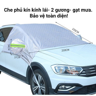  Tấm bạt che nắng kính trước 4 lớp có thể sử dụng cho các dòng xe 4 -7 chỗ bán tải 