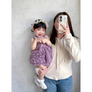 (bụ bẫm, bụng bự lấy lên size) Sét chân váy tutu tím kèm áo cho bé gái 4-18kg