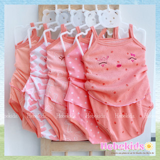 Bộ hai dây chất cotton mềm cho bé 3-10kg, được chọn màu thoải mái Hebekids