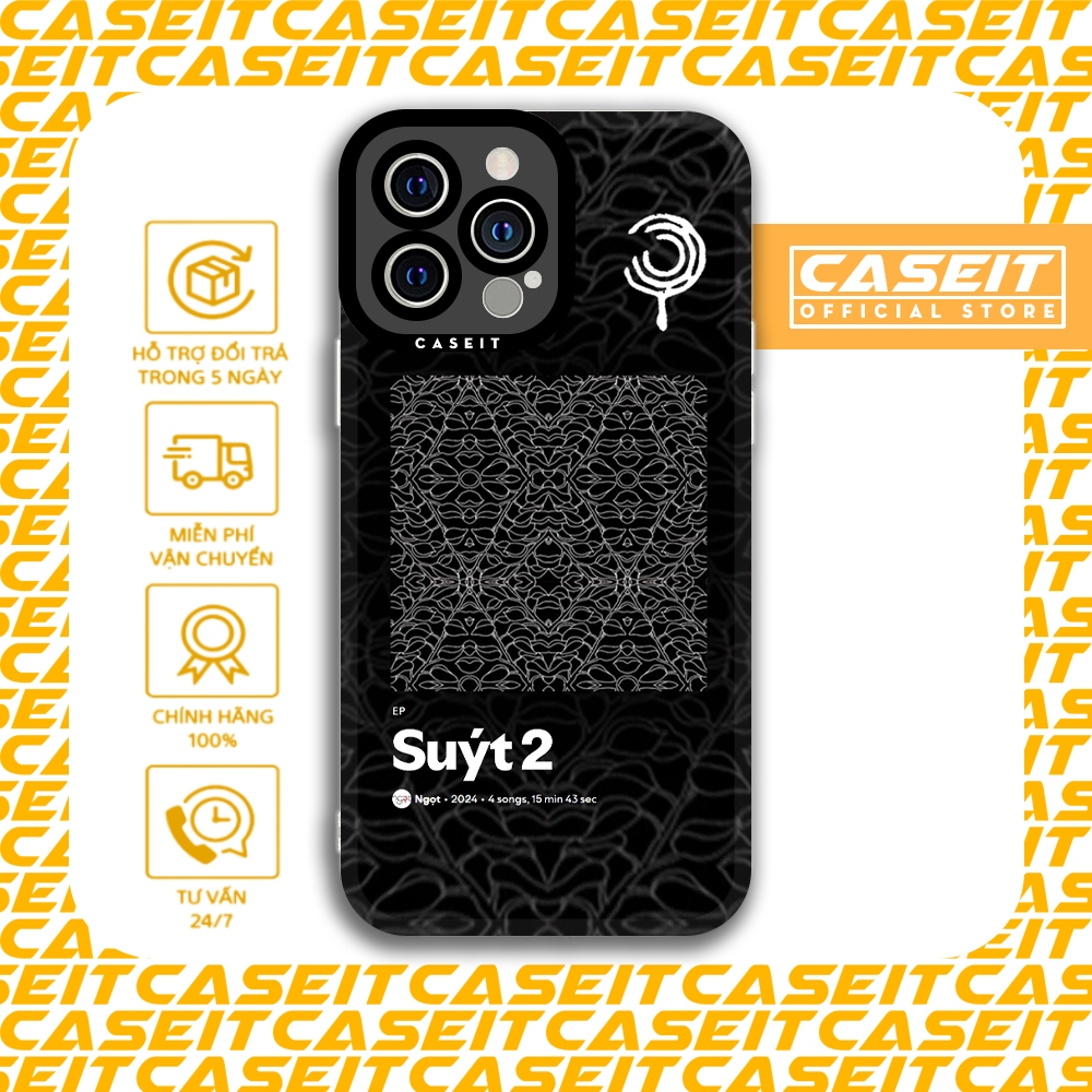 Ốp lưng iphone cạnh vuông Caseit EP Suýt 2 Ngọt band nhạc indie Việt 7/8plus/x/xs/11/12/13/14/pro/pl