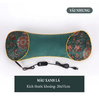 Gối ngải cứu cổ vai gáy cắm điện sưởi ấm giúp giảm đau  kê cổ thảo dược hương thơm dễ chịu