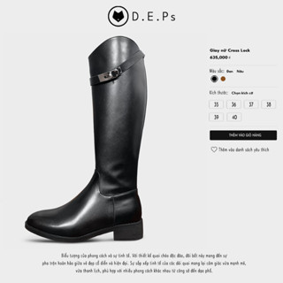 Gìay boots nữ khóa chéo cài cao cổ đế 4CM Mã BC01 da cao cấp.