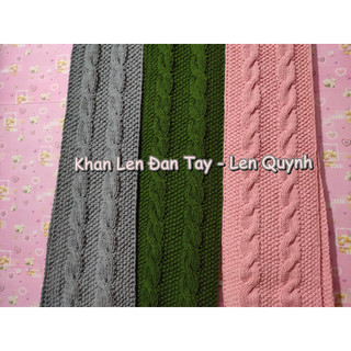 Khăn len handmade kiểu đan vặn thừng hạt gạo - Quà tặng ý nghĩa cho cả nam và nữ - Khăn len thủ công