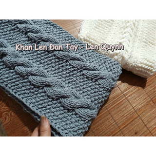 Khăn len handmade kiểu đan vặn thừng hạt gạo - Quà tặng ý nghĩa cho cả nam và nữ - Khăn len thủ công