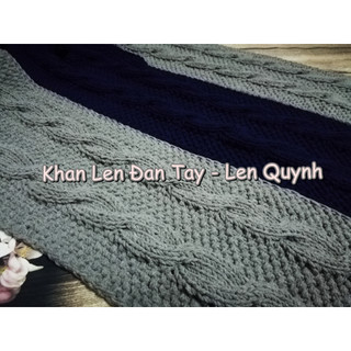 Khăn len handmade kiểu đan vặn thừng hạt gạo - Quà tặng ý nghĩa cho cả nam và nữ - Khăn len thủ công
