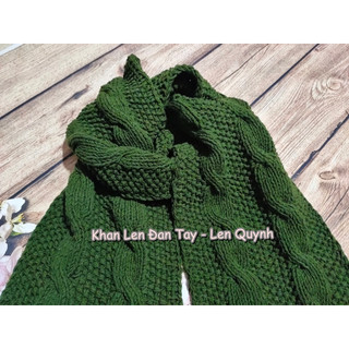 Khăn len handmade kiểu đan vặn thừng hạt gạo - Quà tặng ý nghĩa cho cả nam và nữ - Khăn len thủ công