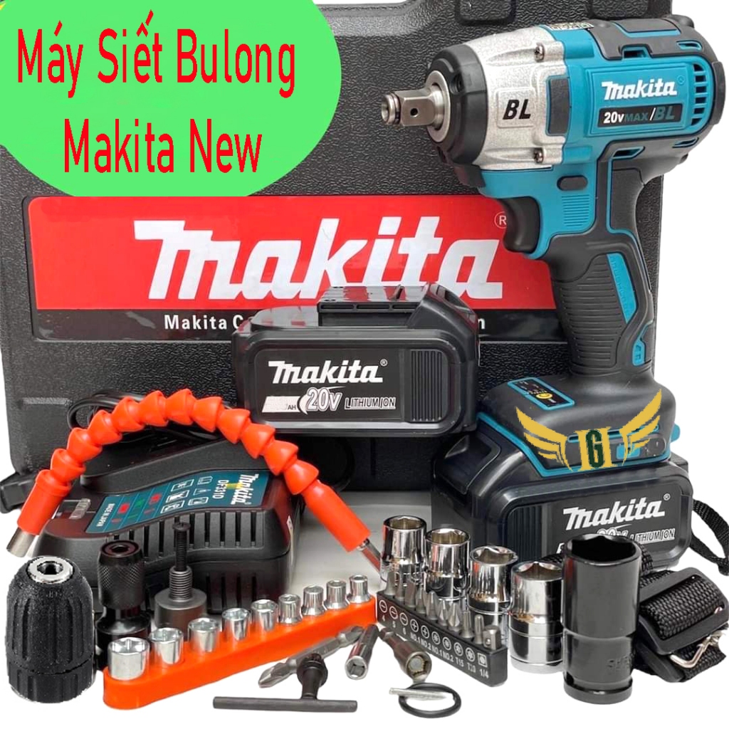 [ Hàng Cao Cấp ] Máy Siết Bulong MA.KITAA 20V Không Chổi Than, 3 Đèn Led Trợ Sáng, Motor Bruschless