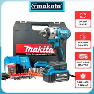 Máy Siết Bulong MA.KI.TA 20V Không Chổi Than, 3 Đèn Led Trợ Sáng, Motor Bruschless