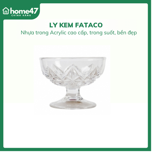 COMBO 10 Ly kem nhựa acrylic trong suốt thương hiệu Fataco đẹp, độ bền cao NO47