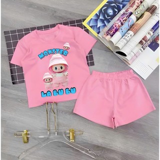 Bộ quần áo hình labubu cho bé 6kg đến 27kg.BGL50.