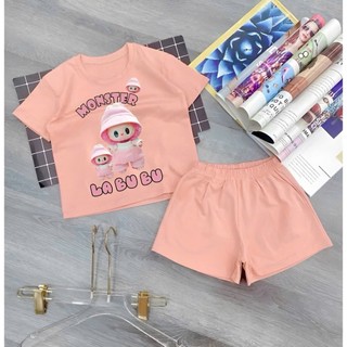 Bộ quần áo hình labubu cho bé 6kg đến 27kg.BGL50.