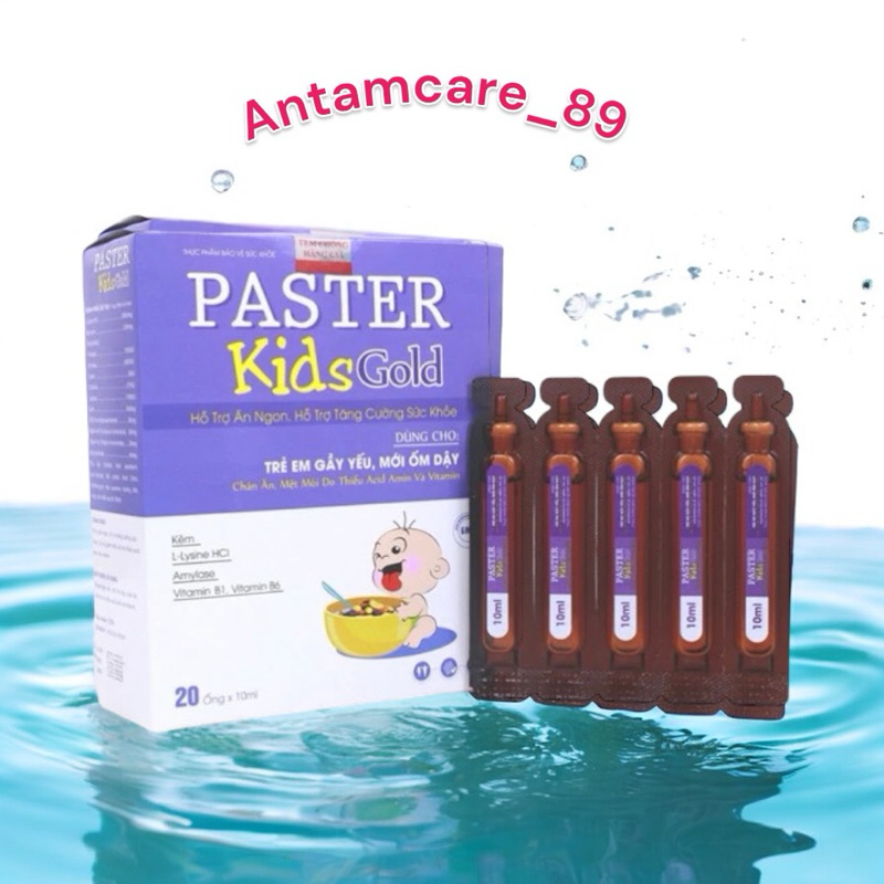 Siro ăn ngon Paster kids gold cho bé  Tăng cường sức đề kháng, giúp bé hết biếng ăn, trẻ ăn nhanh hơ