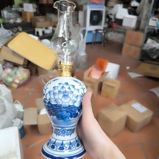 Đèn thờ vẽ Hoa Sen men lam